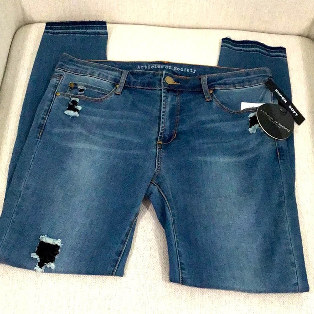 🆕 Articles of Society Distressed Ankle Skinny Jeans Mid Rise